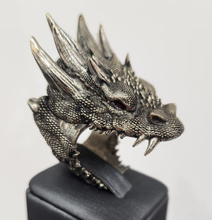 925 dragon head ring 54g size 11.5