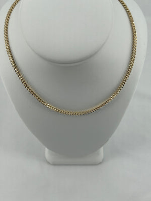 10kt yg franco chain 20" 2.3mm 4.42g