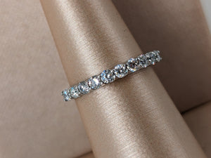 Appraised platinum size 6 band 10 SI2-I1 F-G dia .55cttw