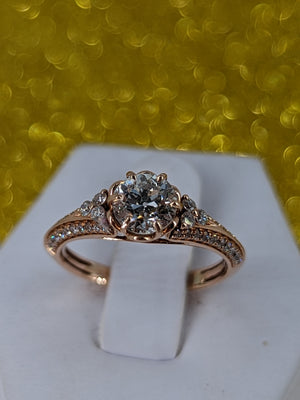 Apprised 14k rg size 7 1.02cttw dia ring
