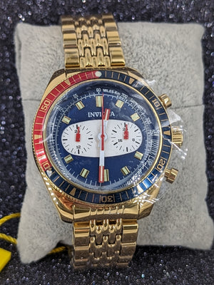 Invicta mens gold watch monaco speedway collection