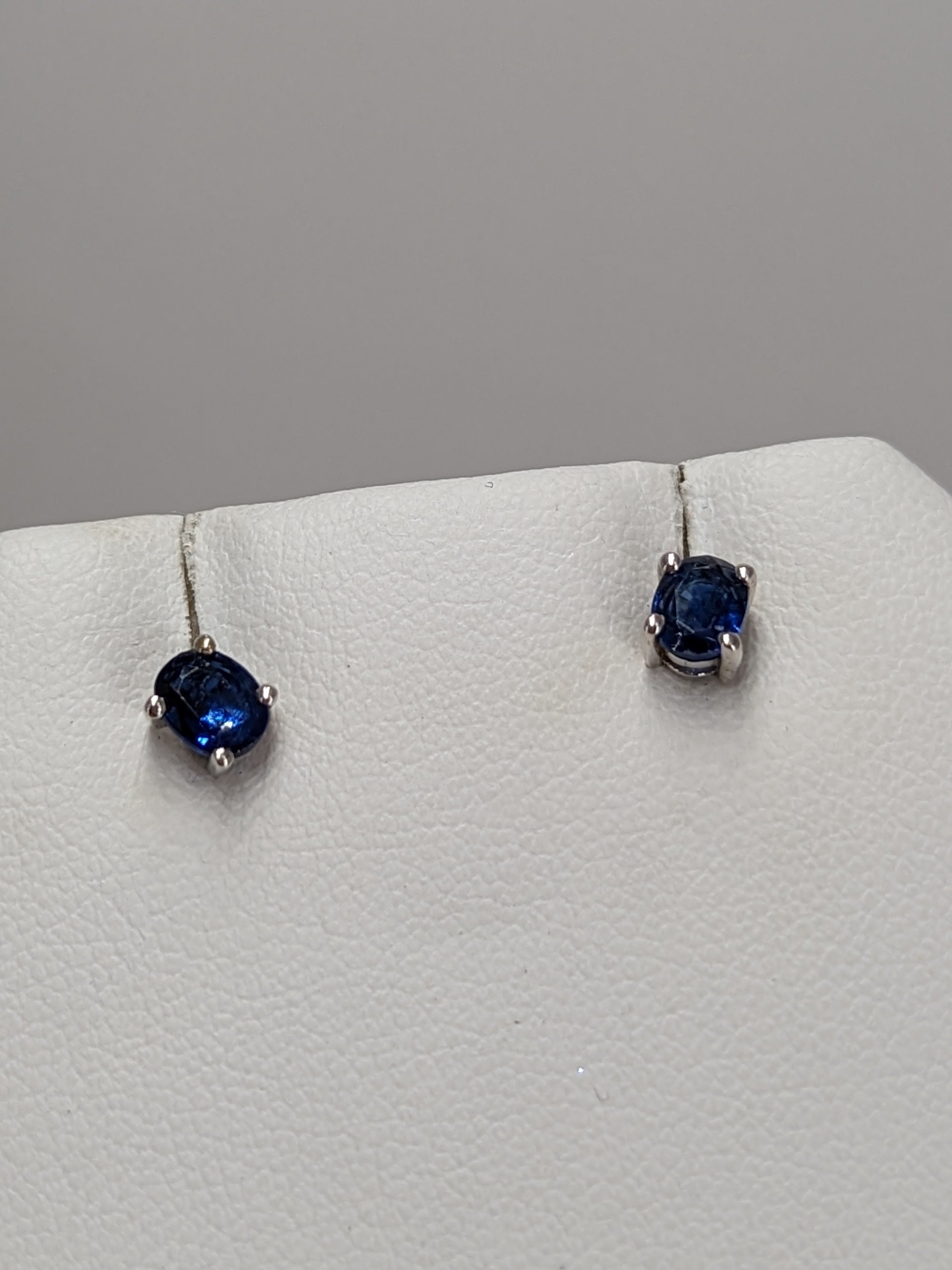 Vintage Navy Blue Crystal Wedding Earrings by Rebeka | Rebekajewelry