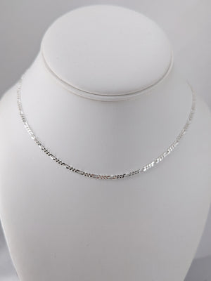 Silver Figaro Chain 2.2mm - 22in