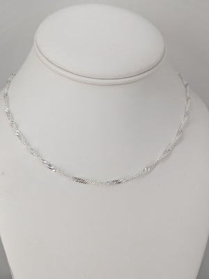 Silver Singapore Chain 2.5MM - 20in