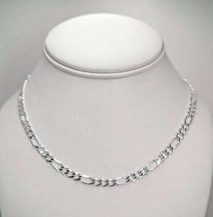 Silver Figaro Chain 6.1mm - 22